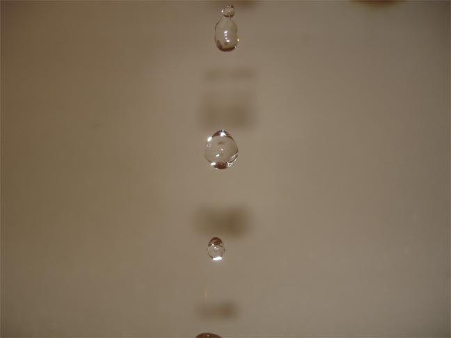 flying water drops